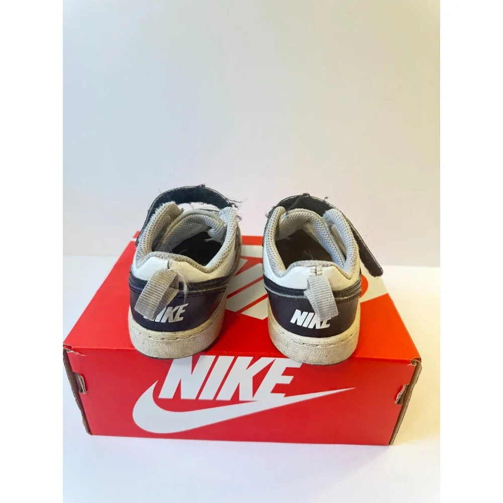 Nike Baby/Toddler Court Borough Low Recraft Shoes, White/Black, 10C